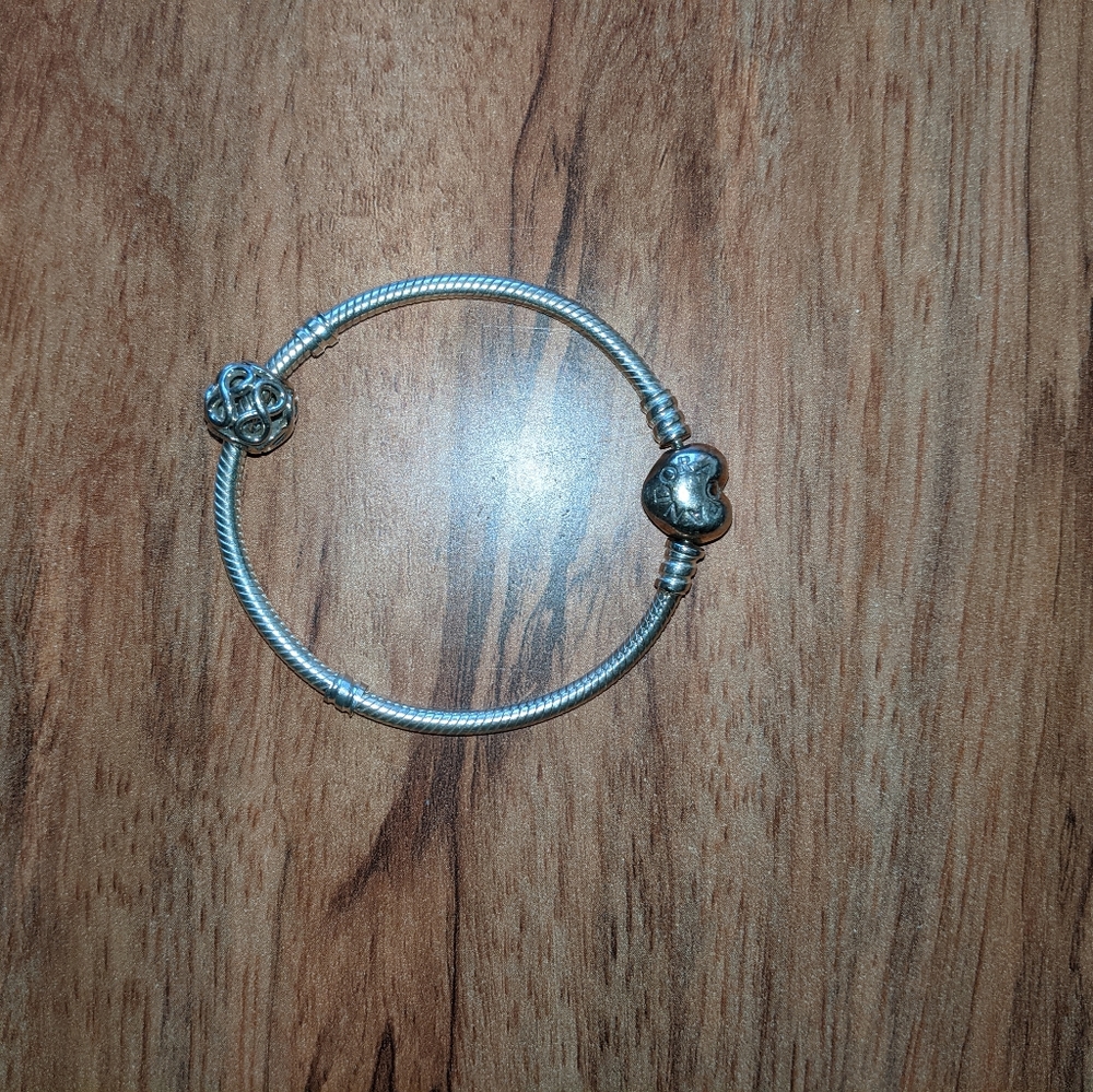 Pandora Moments Heart Clasp Snake Chain Bracelet
